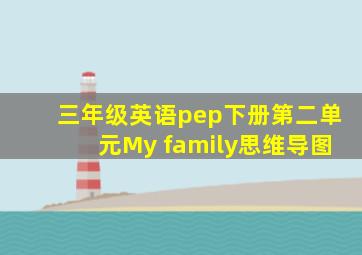 三年级英语pep下册第二单元My family思维导图